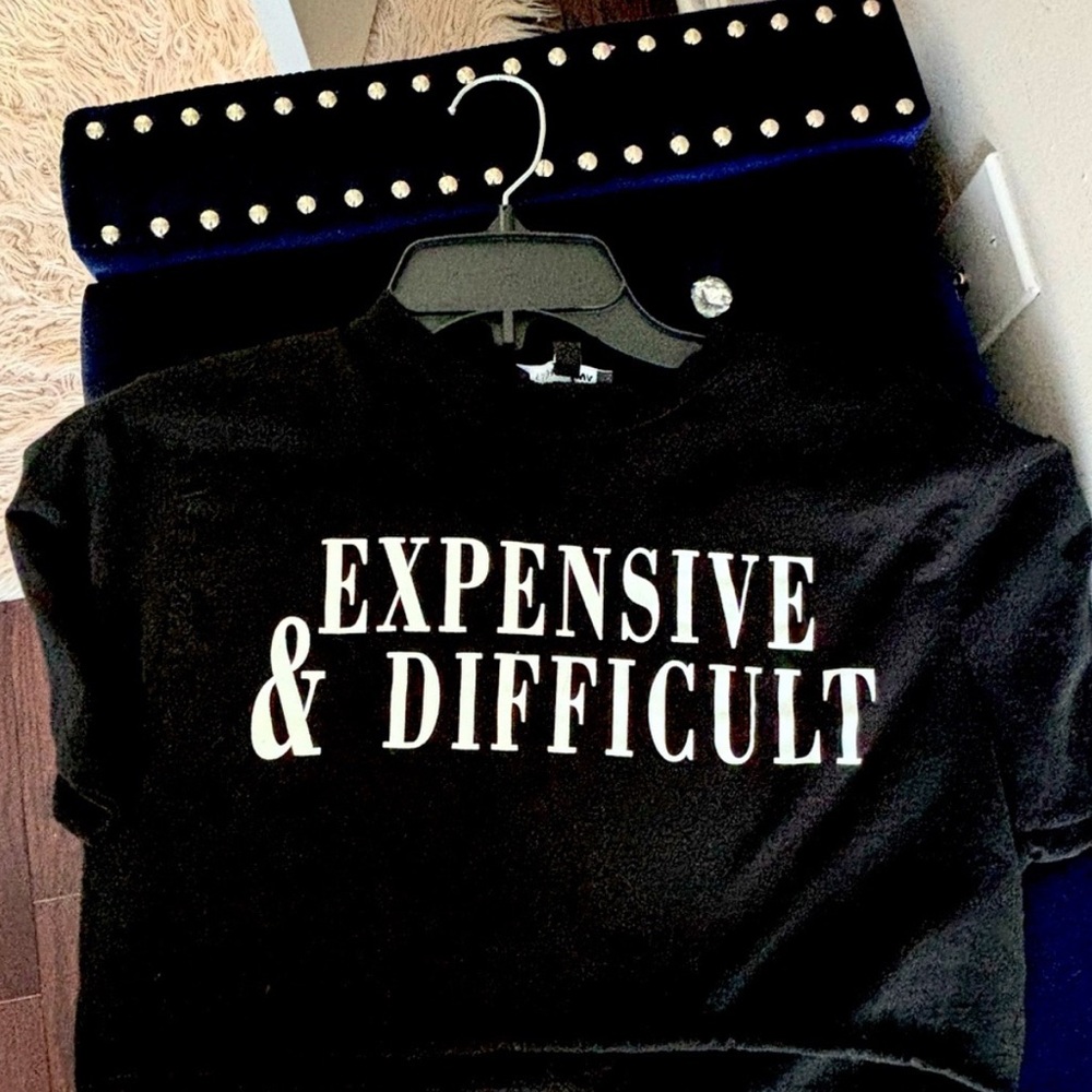 NEW- SEXY CROP TOP!  STAND OUT WITH THIS GRAPHIC TEE!  Size Med